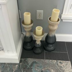 Led Candles With Stands (3)