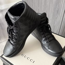 Gucci Men's 9size Boots Shoes Black-gray 