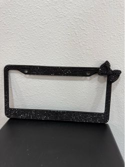 Glitter license plate