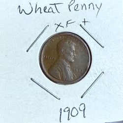 1909 Lincoln Wheat Penny XF