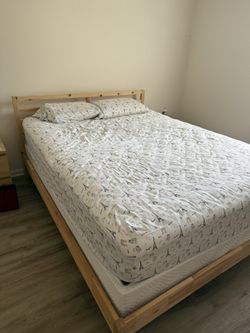 Bed Set: Queen Sized Mattress, Box Spring And Bed