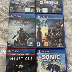PS4 games 6 For 50