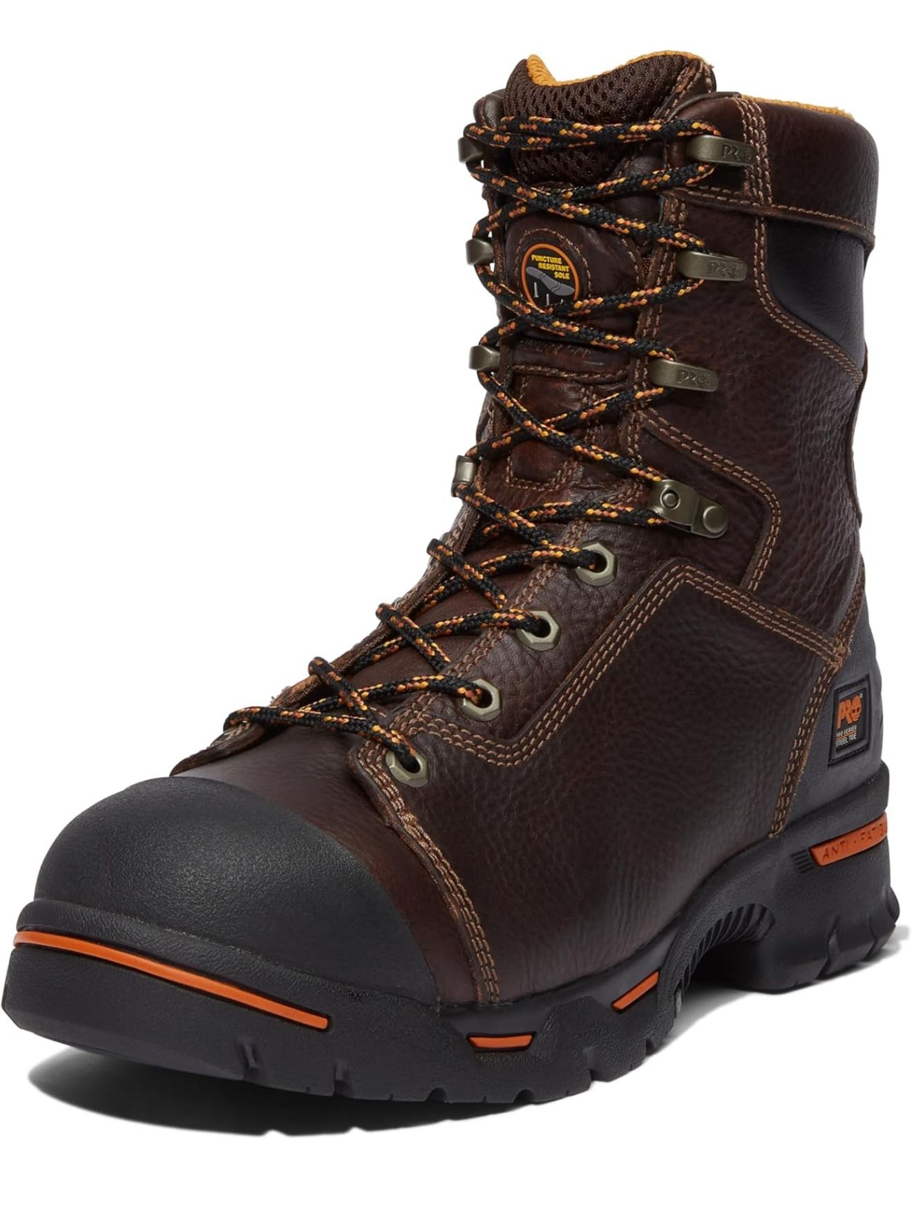 Timberland PRO Men's Endurance 8 Inch Steel Safety Toe Puncture Resistant Industrial Work Boot