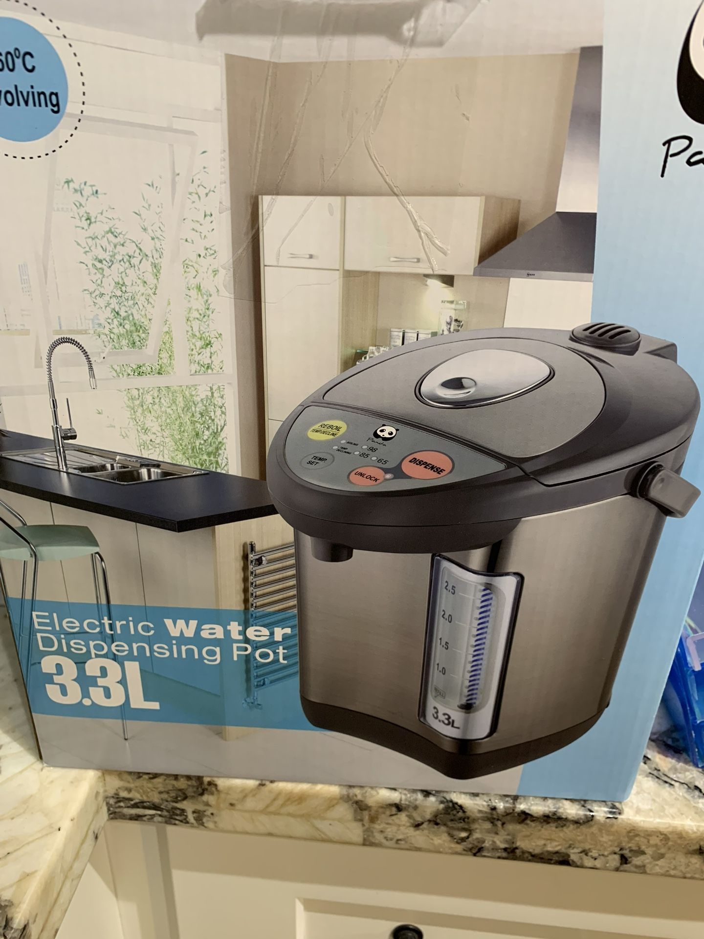 New In Box Panda Electric Water Dispenser Boiler And Warmer, 3.3L