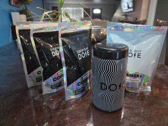 Matcha latte and Dose coffee