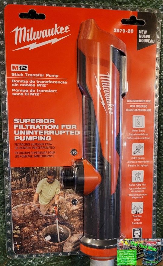 New Milwaukee M12 Stick Transfer Pump Tool-only $150 Firm. Pickup Only