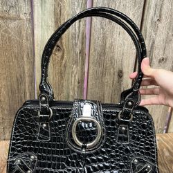 LineaR Black Croc Bag Shoulder Bag 