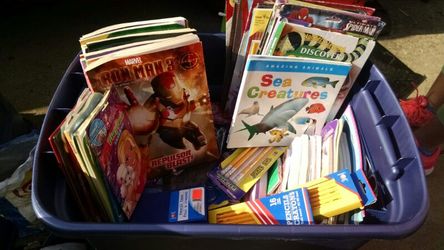 New school supplies, puzzles, and etc