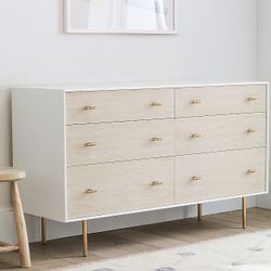 West Elm Modernist Wood Lacquer 6 Drawer Dresser for Sale in