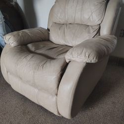 Leather Rocking Recliner Chair 