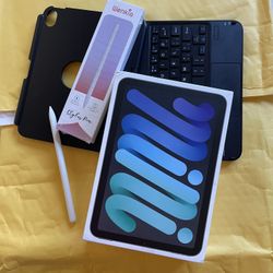 Apple ipad Mini 6th Generation (2021 model) 256GB With Box, keyboard, pencil & Accessories 