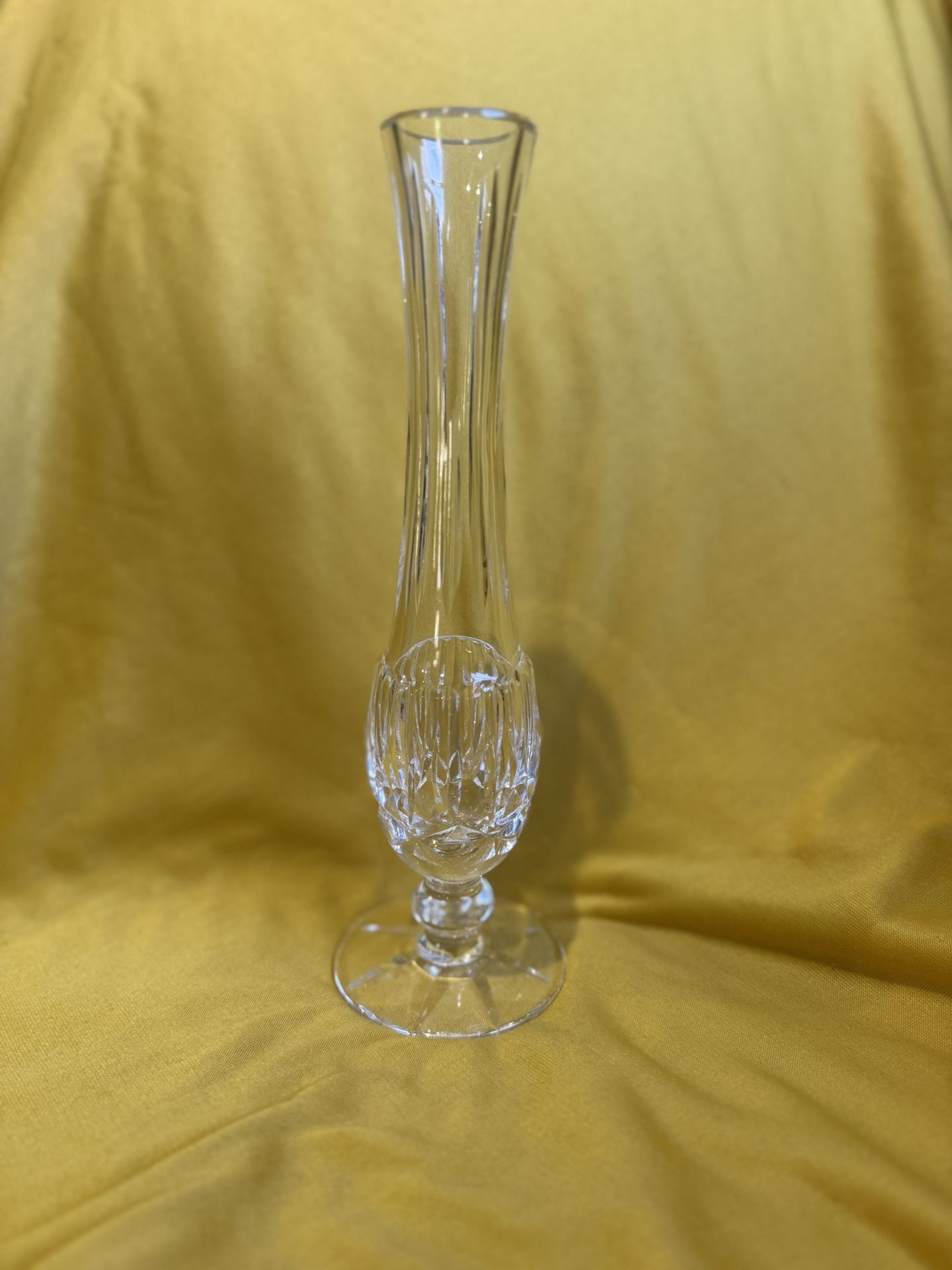 Waterford Bud Vase 9-3/8” Tall LISMORE Pattern Crystal Classic Vintage