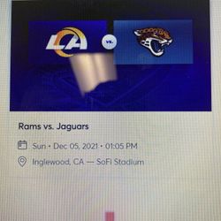 Rams Vs Jaguars 2 Tix Section 208 $175 Pair 