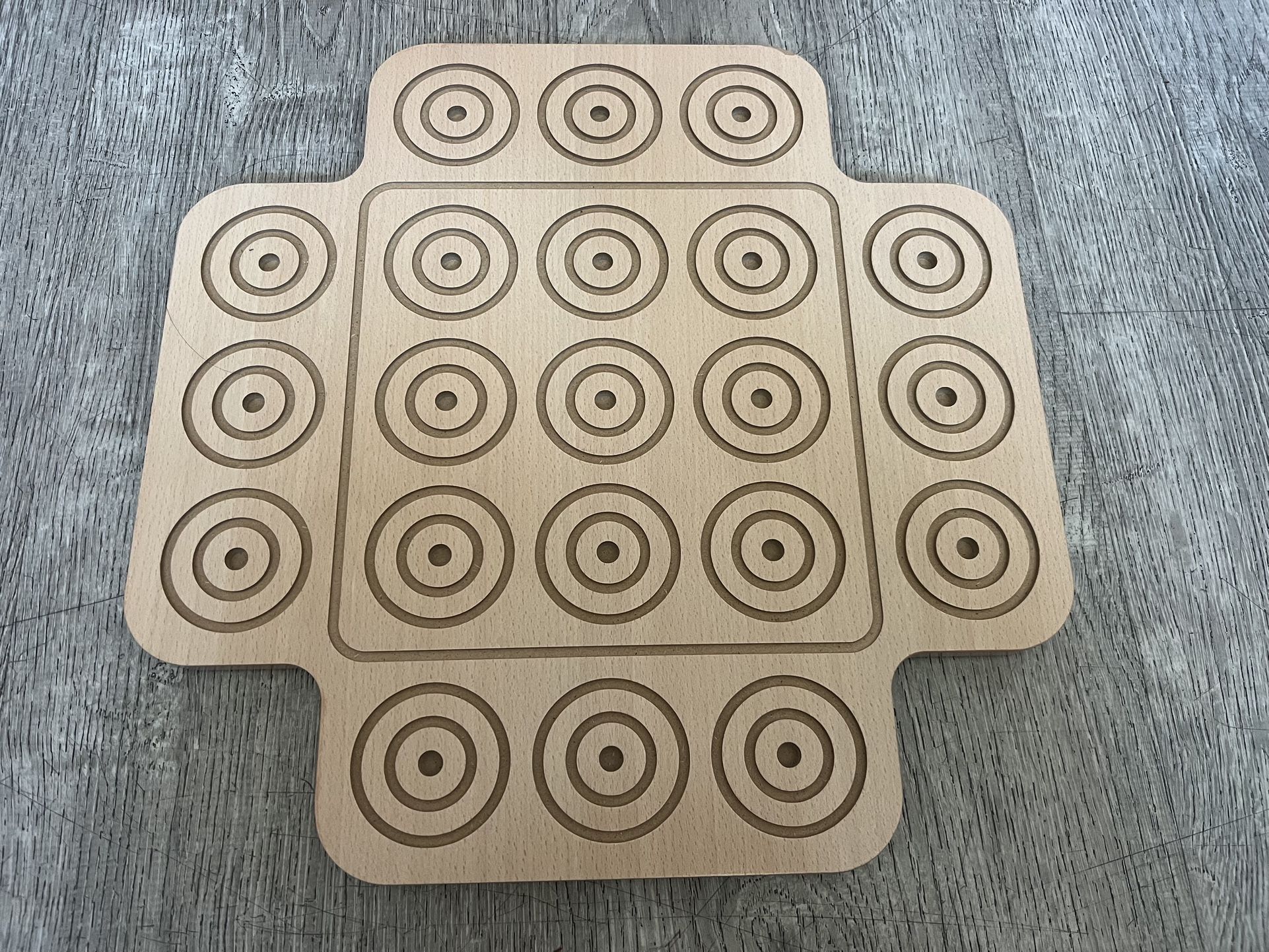 Otrio Deluxe Wood Strategy-Based Board Game