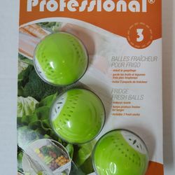 PROFESSIONAL REFRIGERATOR FRESH BALLS SET OF 3 NEW SEALED , Condition is New. Stay Fresh Refrigerator Ball This refrigerator ball contains an all na