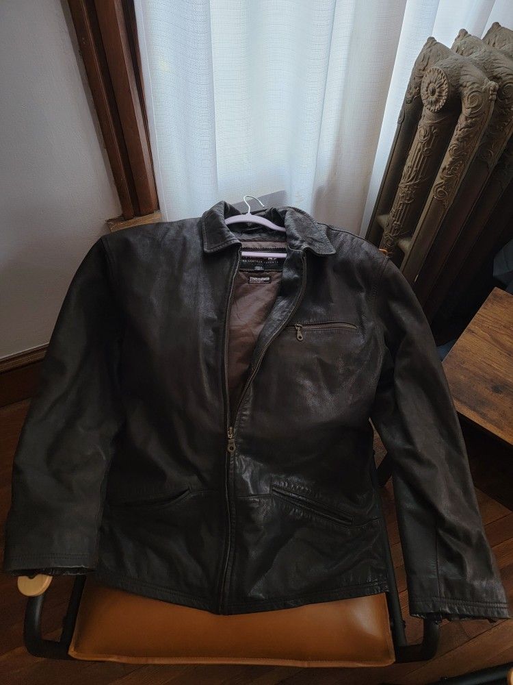 Men's Wilsons Leather Jacket 3cm Thinsulate - Size XL