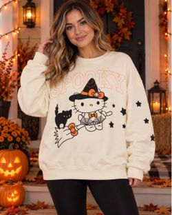 New With Tags Hello Kitty Halloween Sweatshirt – Women’s XL