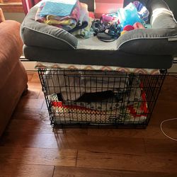 Dog Crate And Dog Bed
