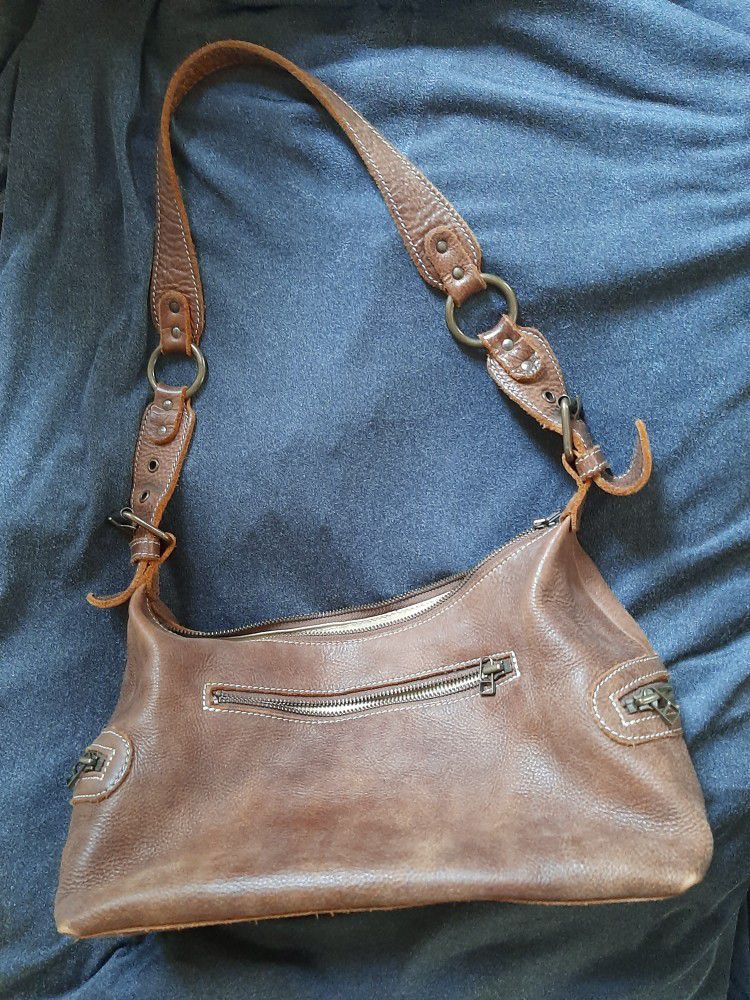 Roots Genuine Leather Hobo Bag