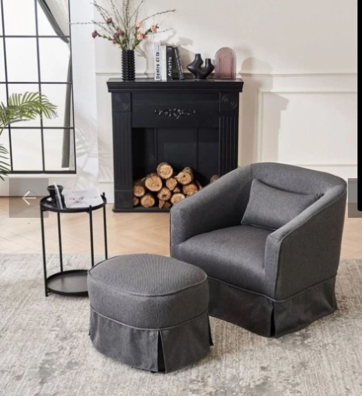 Swivel Accent Chair And Ottoman