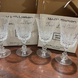 A Set Of 4 W.M.Dalton Crystal Glasses