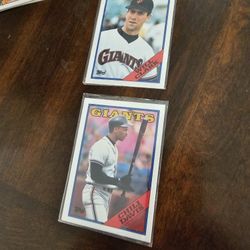 San Francisco Giants '88 Topps Baseball Cards Lot 
