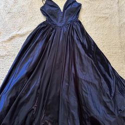 Navy Blue Ball Gown/ Prom Dress 