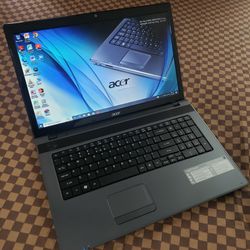 A BIG 17.3"inch AMD E-300 Acer Laptop, 500GB HDD, 6GB RAM, HDMI, DVD RW 📀And a WebCam. Windows 10 Installed.