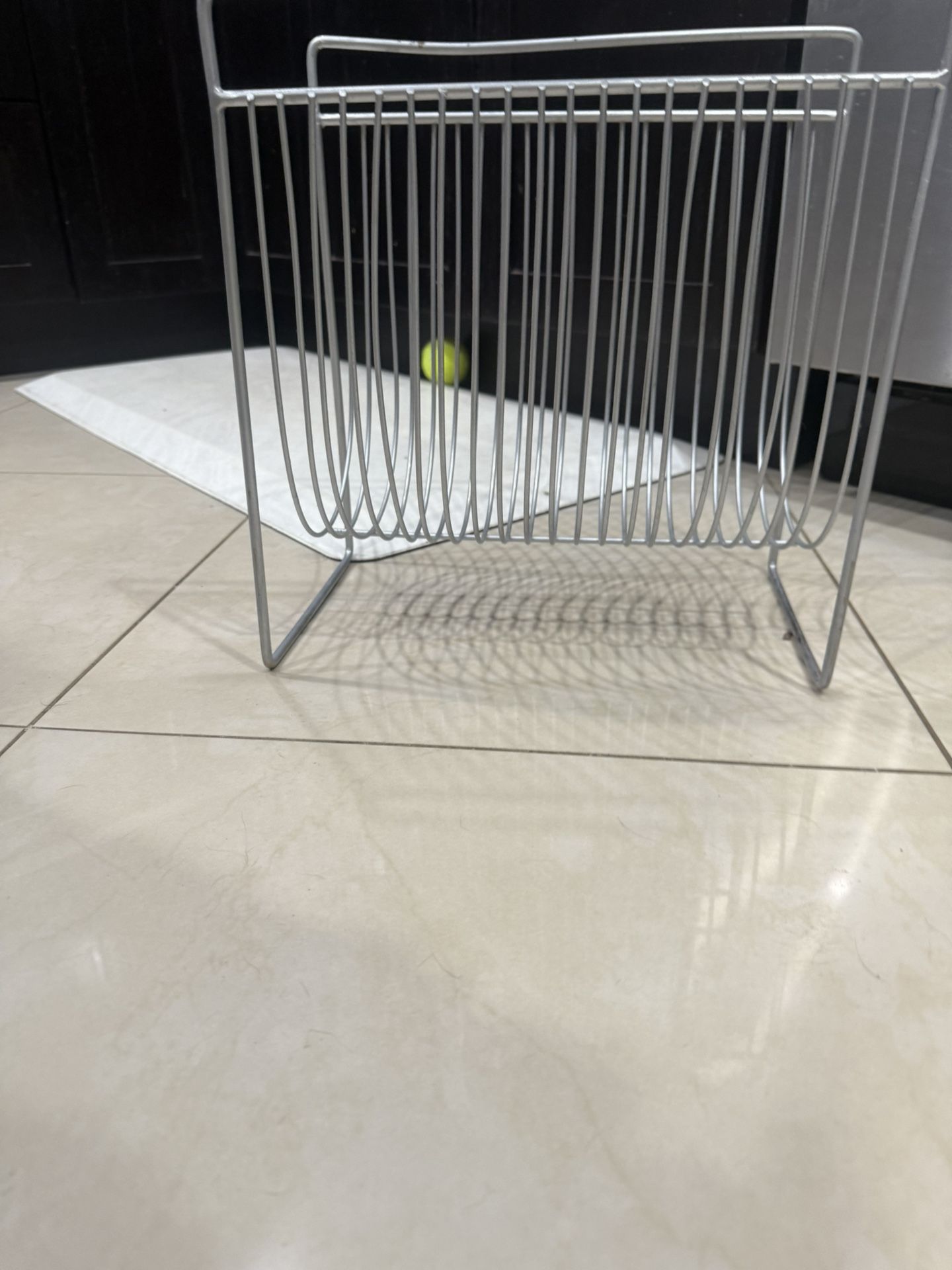 Magazine Rack Silver Modern