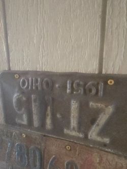 Vintage 1961 Ohio License Plate