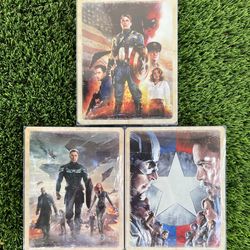 Captain America 4K + 3D SteelBook Trilogy