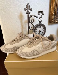 Michael Kors Women's Neutral Logo-Accent Trainer Sneakers