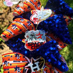 Astros Hair Bows