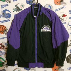 Vintage Vtg 2000s Y2K Colorado Rockies Mlb Baseball Windbreaker Jacket