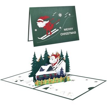 Christmas 3D Pop-up Greeting Card with Envelope