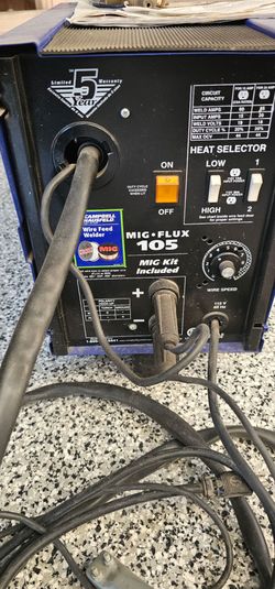 Campbell Hausfeld MIG/Flux 105 Welder – Complete MIG Setup (Tank & Regulator)