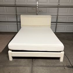 Corduroy Queen Bed With Mattress