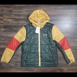 Nike Men’s Synthetic Fill Colorblock Full-Zip Hooded Jacket DJ0433-397, Size M