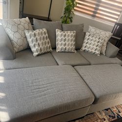 Couch, Mor Furniture, Gray, 98Hx39W