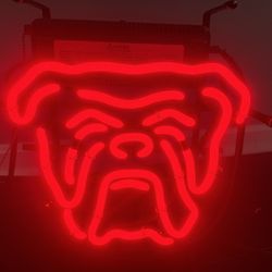 Red Dog Beer Bulldog Neon Sign 