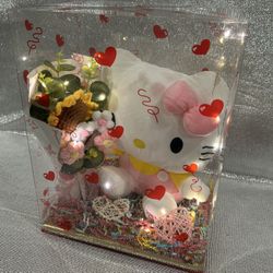 Hello Kitty Plush + Crochet Bouquet Valentine Gift Box