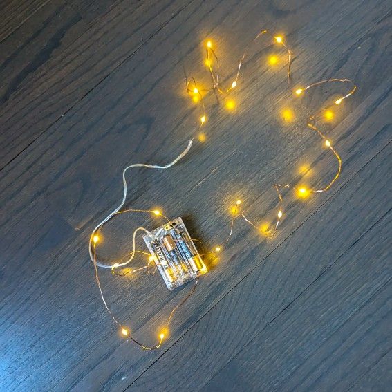 Micro String Lights LED, Ultra Thin Starry, 7' Copper Wire, 20 Lights