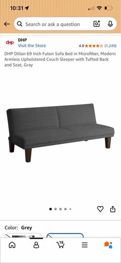 Move out sale grey sofa bed/ futon