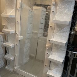 Full Body Mirror And Shelfs 