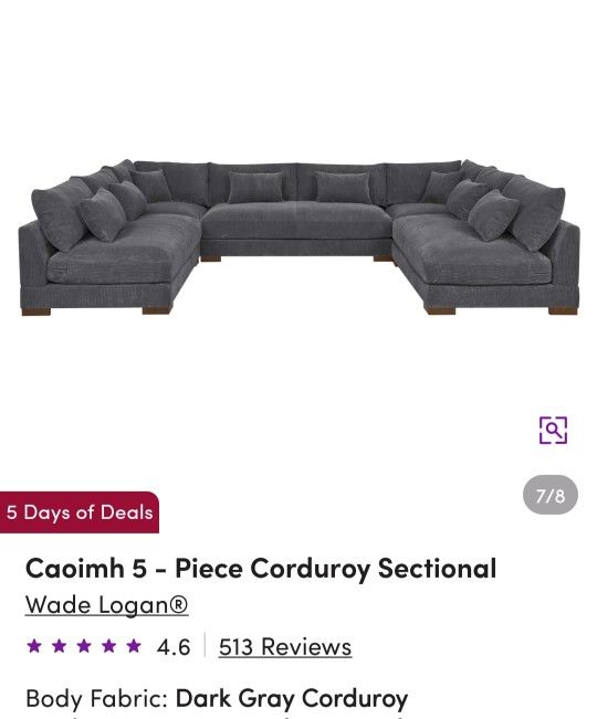5 Piece Sectional For Sale