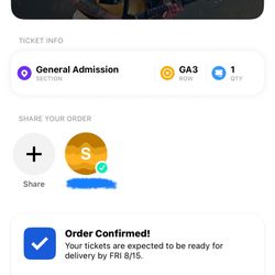 Zach Bryan Concert Ticket