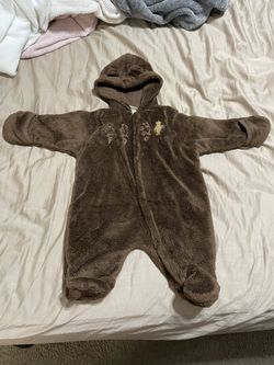 Baby Snow Outfit/ Warm Pooh One Piece 