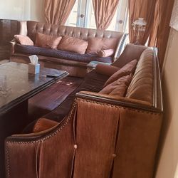 Two Couches One Love Seat And 8 Chairs Only $200 For Quick Sale