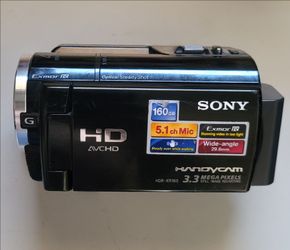 Sony Handycam HDR-XR160 Black Digital Camcorder Tested Working W Battery & SD Card