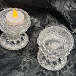 Clear Candle Holder 